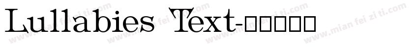 Lullabies Text字体转换